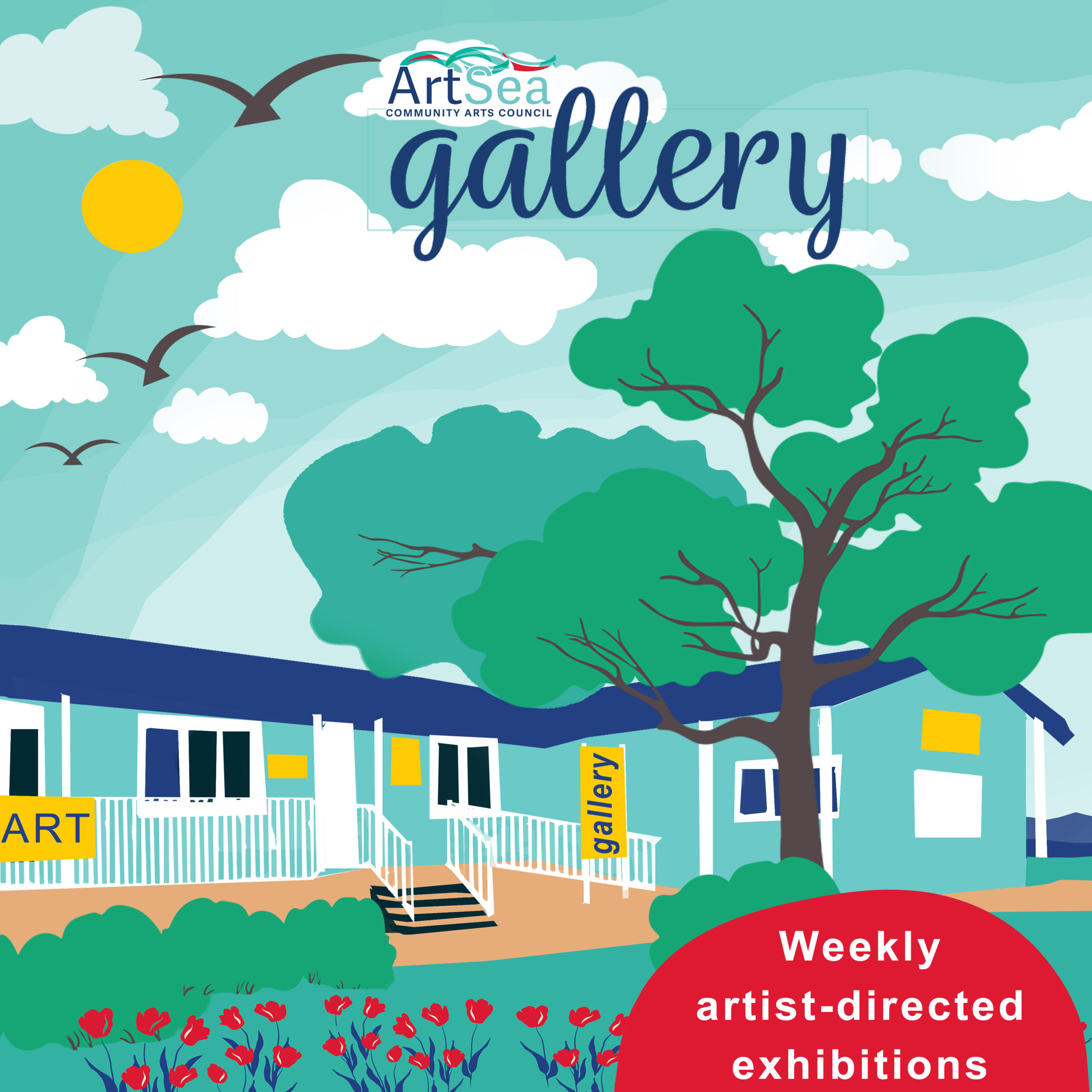 A new art exhibition each week at the ArtSea Gallery. Explore diverse art, meet artists, and experience creativity and community.