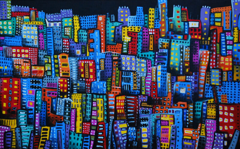 two openings in chaos,48%22 x 30%22,Acrylic,Maria Curcic