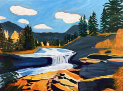 Elbow Falls Painting 